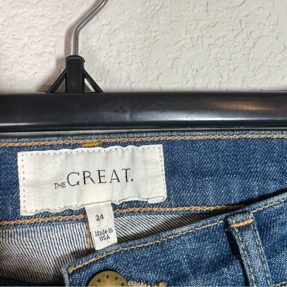 The Great. The Almost Skinny Jeans Womens‎ Blue Size 24 Mid Rise - Picture 3 of 8
